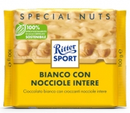 RITTER TAVOLETTE PZ.10 GR.100 BIANCO.NOCCIOLE